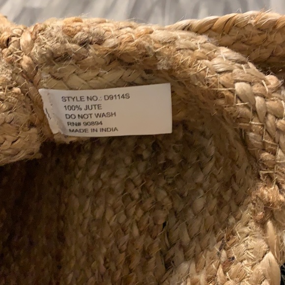 Jute Striped Bag With Cut Out Handle - Picture 5 of 5